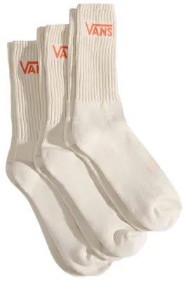 Obrázok produktu pre Ponožky Vans Classic Crew bielo-oranžové (3 páry) – uni