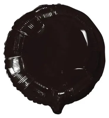 Obrázek produktu pro Černý kulatý fóliový balónek, 45,7 cm – Godan