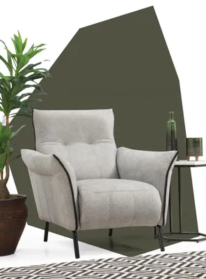 Zdjęcie produktu dla Fotel Design Tapicerka Meble Tekstylne Salon Nowoczesny Fotel Tapicerowany Nowy