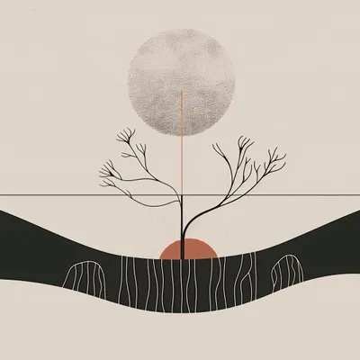Produktbild von Poster 30x30cm Wintermond