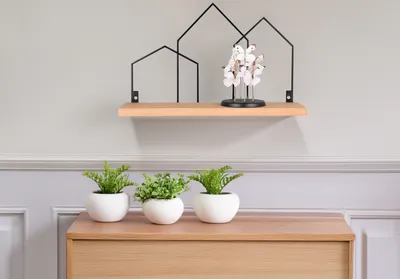 Produktbild von Regale für die Wand, Wandboard, Hängeregal aus Metall und Holz, Jugendzimmer