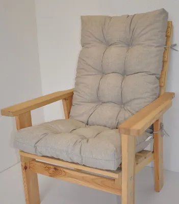 Produktbild von Polster für Gartenstuhl , Liegestuhl , Schaukelstuhl Sevila , Hochlehner Auflage , Gr. 125 x 55 cm , Colore Grigio tenue (Soft grau)