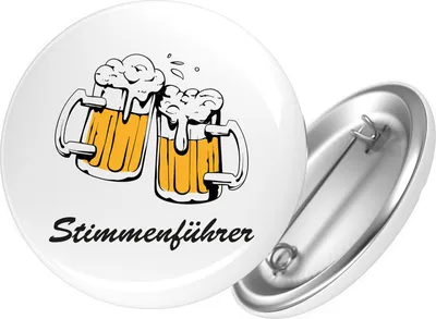 Produktbild von Huuraa Button Stimmenführer Spielmannszug 59mm rund mit Sicherheitsnadel Ansteckbutton Geschenkidee