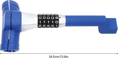 Zdjęcie produktu dla Uniwersalna blokada kierownicy samochodowej – blokada kierownicy – zabezpieczenie przed kradzieżą, uniwersalna, długość 40,8 cm – niebieska