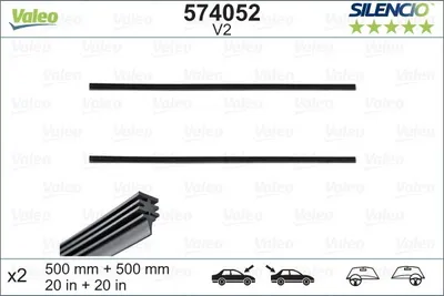 Produktbild von VALEO 574052 500mm Wischgummi Wischergummi Scheibenwischergummi