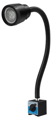 Image de Lampe de travail LED avec aimant - Lampe de bureau et de machine - Col de cygne flexible - 5W, 120 lm - Prise européenne - Lumière blanche