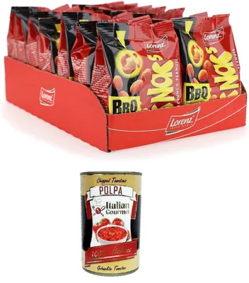 Produktbild von Lorenz Nic Nac Barbecue BBQ – Nic Nac's The Double Crunch Penauts 14x110gr + Italian Gourmet polpa 400g