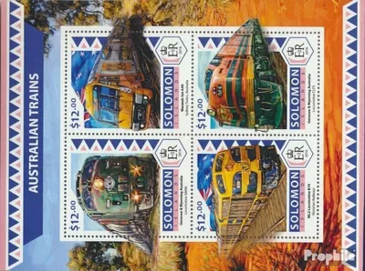 Produktbild von Briefmarken Salomoninseln 2016 Mi 4215-4218 Kleinbogen (kompl. Ausg.) postfrisch Australische Züge