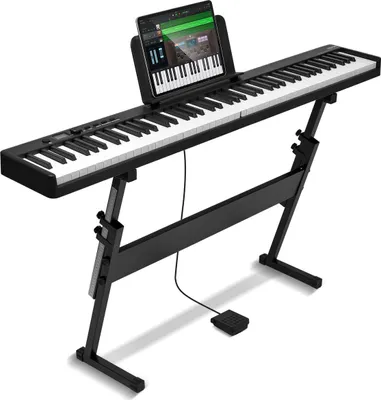 Immagine prodotto di Tastiera pieghevole a 88 tasti Pianoforte portatile pieghevole Bluetooth MIDI con supporto