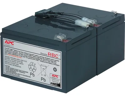 Zdjęcie produktu dla APC RBC6, Czarny, Ołowiany (VRLA), 7,68 kg, 195,6 x 152,4 x 94 mm, 0 - 40 °C, 0 - 95%