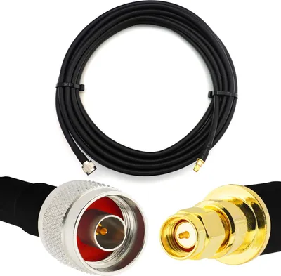 Produktbild von 10m SMA Stecker auf N Stecker Koaxialkabel — Vollkupfer HF400 Flexibles Verlängerungskoax 50 Ohm (LMR400 UF UltraFlex Äquivalent) — für LTE GSM 4G 5G 6G Mobile Signal Router Antenne