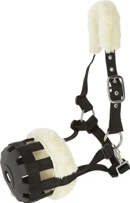 Image de Covalliero muselière cheval Teddyfleece noir , taille:poney
