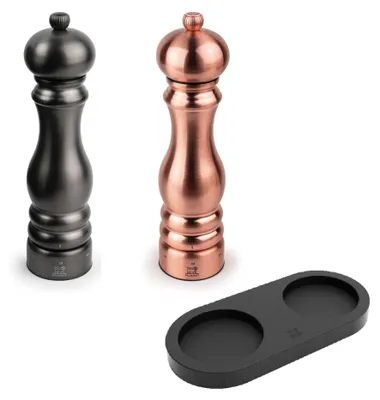 Produktbild von PEUGEOT Mühlenset 22cm PARIS CHEF Pfeffermühle Carbon Salzmühle Kupfer Menage