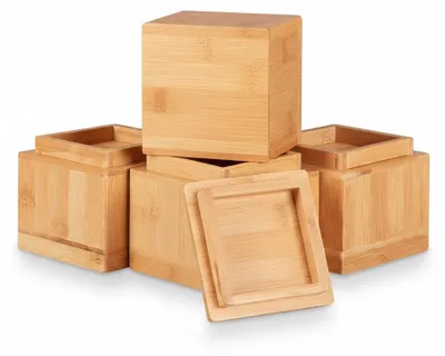 Productafbeelding van Dripio - Meubelverhogers - Set van 4 - Bamboe - Minimalistisch