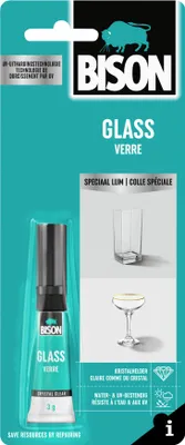 Produktbild von Bison Glas-Kleber - 3 Gramm Glas Reparaturkleber für Kristall
