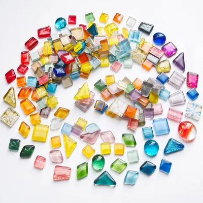 Mosaiksteine 400 g, bunte Glassteine, ca. 370 Stück