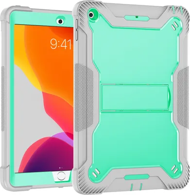 Produktbild von Schutzhülle für iPad 10,2 2021/2020/2019, iPad 9th/8th/7th Gen Robust Hybrid Tablet Hülle mit Ständer Minze