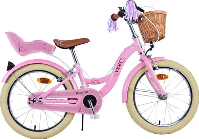 Produktbild von Volare Blossom Kinderfahrrad für Mädchen - 18 Zoll in Rosa mit Handbremsen