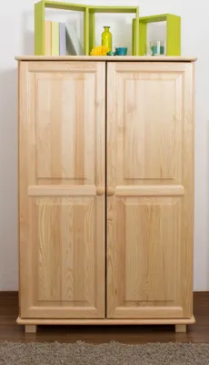 Produktbild von Schrank Kiefer Vollholz massiv natur 016 - Abmessung 139 x 90 x 42 cm (H x B x T)