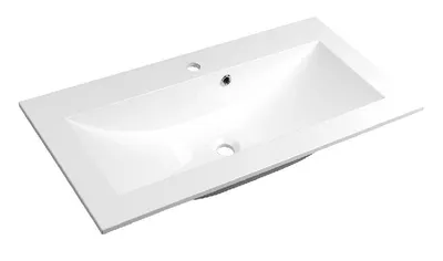A white ceramic sink on a white background.