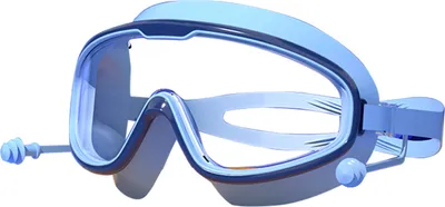 Produktbild von Kinder-Schwimmbrille mit Ohrstöpsel, wasserdicht, kein Auslaufen, beschlagfrei, UV-Schutz, klare Linse, 3–15 Jahre alte Jungen und Mädchen, Silikonbrille, Tauch- und Schnorchelausrüstung