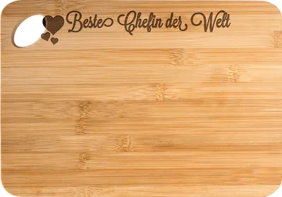 Produktbild von Mr. & Mrs. Panda Frühstücksbrett Chefin - Transparent - Geschenk, schneidbrett, Abschiedsgeschenk, Herz Liebe Verliebt Dankeschön Geburtstag Bester Beste Bedanken