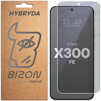 Produktbild von Hybridglas mit Privatschutzfilter für Vivo X300 FE, Bizon Hybrid Shadow, Matt