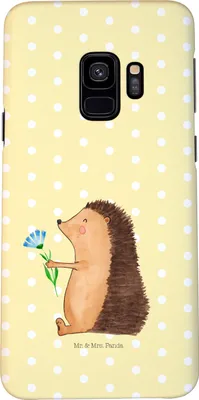 Produktbild von Mr. & Mrs. Panda Samsung Galaxy S9 Handyhülle Igel Blumen - Gelb Pastell - Geschenk, Cover, Krankheit, Besuch, Handy Schutzhülle, Genesungswünsche, Krankenhaus