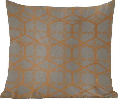 Produktbild von MuchoWow® Zierkissen Sofakissen Wohnzimmer Dekokissen 45x45 cm Design - Sechseck - Quadrat - Schlafpolster - Polster für das Sofa