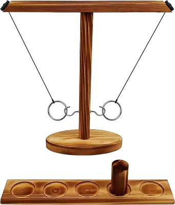 Productafbeelding van Ringwerpspel met haken - Hook and ring spel - Werpspel - Binnenspel - Kinderen en volwassenen