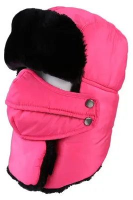 Immagine prodotto di Berretto invernale da uomo con paraorecchie e visiera, colore rosa, taglia unica