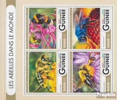 Produktbild von Briefmarken Guinea 2016 Mi 11931-11934 Kleinbogen (kompl. Ausgabe) postfrisch Bienen