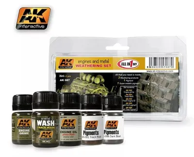 Image de AK Interactive S.L. AK-087 Kit de vieillissement pour moteurs et métaux