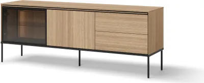 Produktbild von Furniture24 Fernsehschrank Mit Led Visso Vi-07 Tv Lowboard Schrank 2 Türen 2 Schubladen