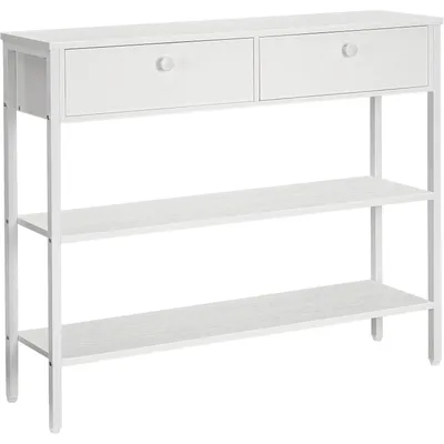 Produktbild von Konsolentisch mit Schublade und 2 Ablagefächern 100 x 24 x 80 cm Weiß