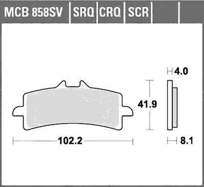 Immagine prodotto di Set di pastiglie freno, freno a disco TRW MCB858CRQ