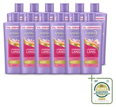 Productafbeelding van 12 x Andrélon Levendig Lang Shampoo – 685 ml - Voorraadverpakking - 12 stuks