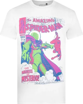 Produktbild von Marvel Comics - "Spiderman Madness" T-Shirt für Herren TV517 (XXL) (Weiß/Pink/Grün)