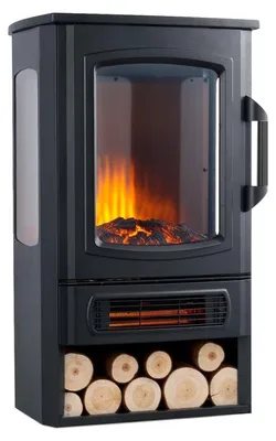 Immagine prodotto di Caminetto elettrico Xaralyn - Stefanos - Riscaldatore da 2000 Watt - Caminetto a piantana - plug and play - Caminetto decorativo