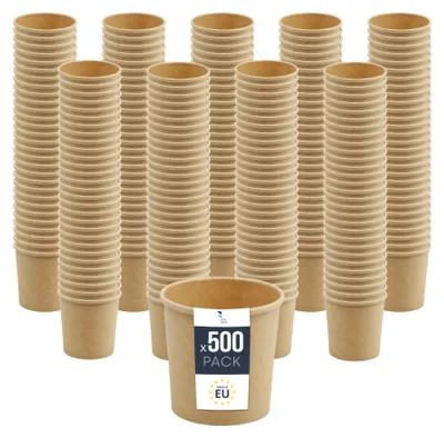 Produktbild von BenBow Einwegbehälter aus Kraftpapier ohne Deckel 500 x 350 ml