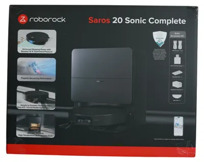 Produktbild von Roborock Saros 20 Sonic, Beutellos, Schwarz, Rund, Staubbeutel, Ladend, Purification, Mop washing, 8,8 cm