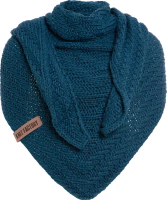 Produktbild von Knit Factory Sally Dreiecksschal - Petrol - 220x85 cm