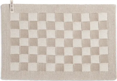 Produktbild von Knit Factory Tischset Block - Ecru/Leinen - 50x30 cm