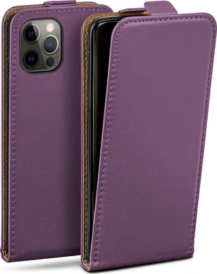 Produktbild von moex® Flip Case kompatibel mit Apple iPhone 12 Pro Max - Hülle mit 360 Grad Schutz, Lila