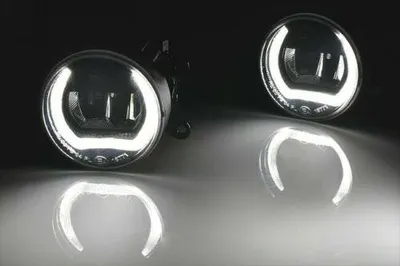 LED UNIVERSAL Tagfahrlicht / Nebelscheinwerfer Standlicht SCHWARZ rund 90mm R87