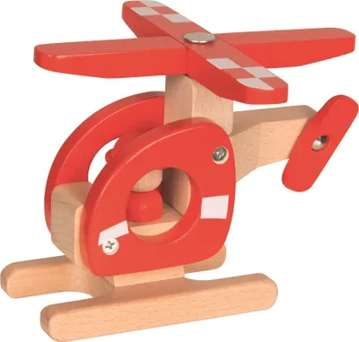 Image de Hélicoptère en bois Goki rouge