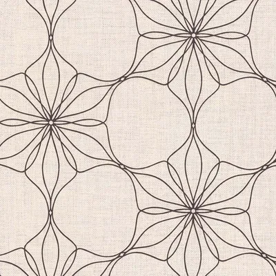 Obrázek produktu pro Tapeta černé geometrické květy krém