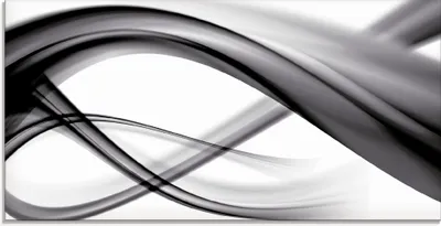 Produktbild von ARTland Glasbild Abstrakte Komposition (s/w) Größe: 60x30 cm
