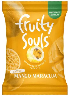 Produktbild von FruitySouls Gefriergetrocknete Früchte Mango-Maracuja + Joghurt 80g