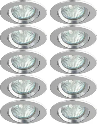 Produktbild von 10 x Einbaustrahler Einbauleuchte AXEL DT050 Aluminium rund max. 35W ohne Leuchtmittel schwenkbar